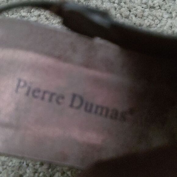 Pierre Dumas Brown Tortoise Hester Wedge Peep-Toe Sandal Sz 8 - Picture 6 of 9